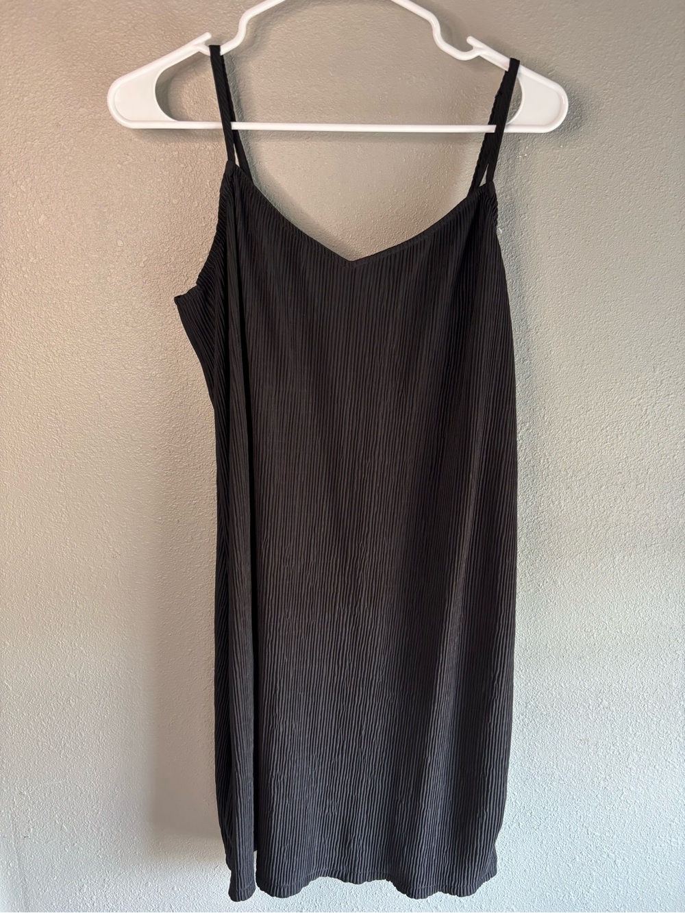 Vans Black Ribbed Midi Slip Dress